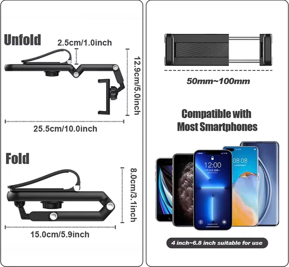 VEYA™ 360° Rotating Car Sun Visor Phone Holder