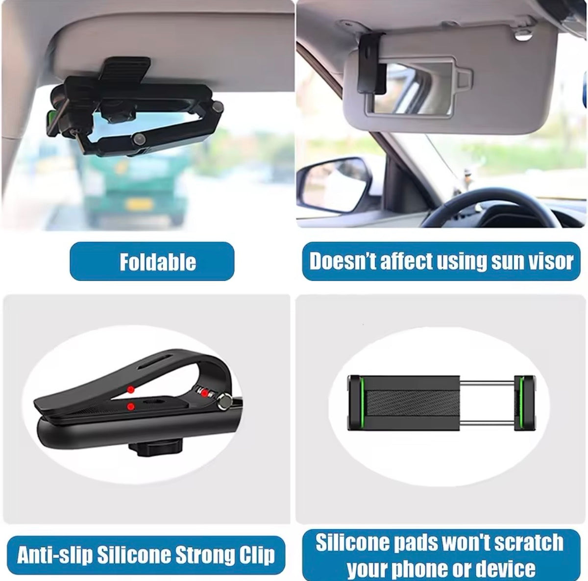 VEYA™ 360° Rotating Car Sun Visor Phone Holder